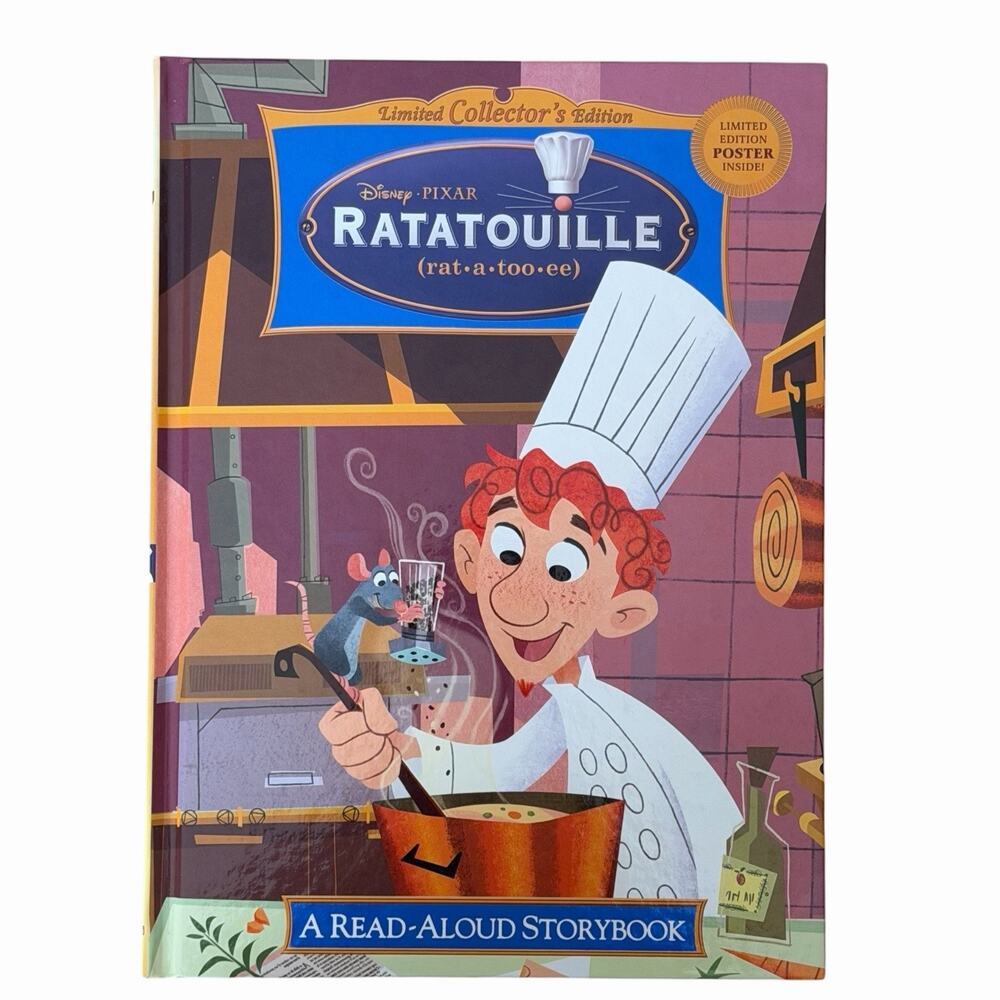 Disney Pixar Ratatouille Read-Aloud Storybook Hardcover Limited Edition Poster